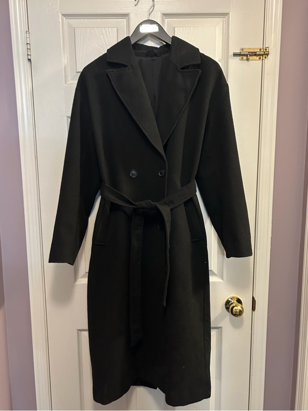 Black Coat with Belt